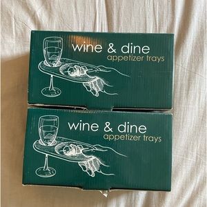 2 x NIB J.K. Adams Co. Wine & Dine Appetizer Trays